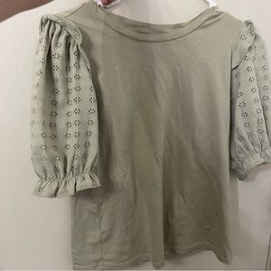 Green boho Ann Taylor top